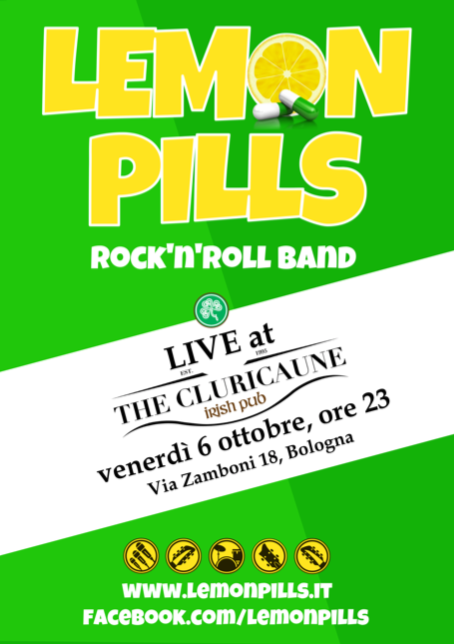 Lemon Pills Rock Band live al Cluricaune Irish Pub Bologna